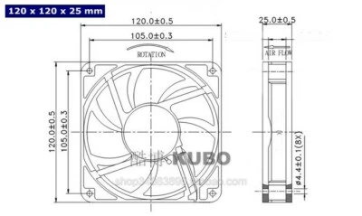 ZALMAN ZE1225BSM Chassis fan Blue light Damping frame PWM temperature control - Image 1 of 4