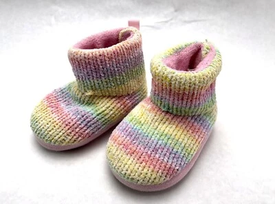 Wonder Nation Used Baby Girl Rainbow Slippers Multicolor Size 5 (5-3/4 in) - Image 1 of 4