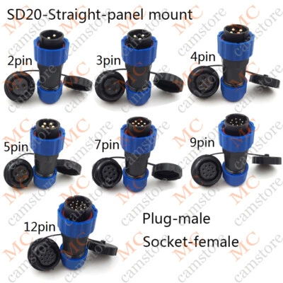 SD20 2~14Pin Waterproof Electrical Wire IP67 Connector ,LED Power Connector - Image 1 of 4