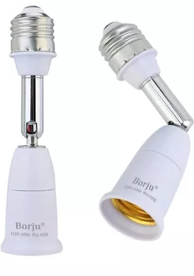 A-5  Borju Light Socket Extender 2-Pack 4.5 Inch Light Socket Extension 360° - Image 1 of 4