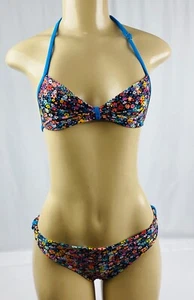 *USADO* Traje de baño multicolor de dos piezas Shoshanna bebé niña talla 12 - Imagen 1 de 3