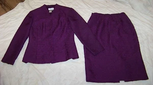 Adrianna Papell Damenrock Anzug - Größe 8 - verziert / lila Farben - Bild 1 von 20