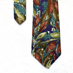 All Silk Milano Multicolor Abstract Design Men’s Necktie 3.75”x 57.5”  - Picture 1 of 9