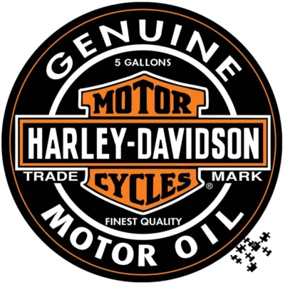 Harley-Davidson Motor Oil Round 1000 Piece Puzzle DW6022 26.5" Fathers Day Gift - Image 1 of 2
