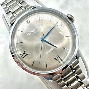 Kenneth Cole Men’s Silver Time 42mm Watch KC51051001 New Battery Sz 6.5” - Picture 1 of 15