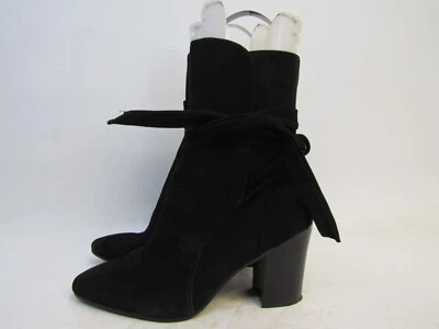 Bota Banana Republic Feminina Tamanho 11 M Preta Camurça Zíper Tornozelo - Imagem 1 de 4