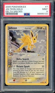 2005 PSA 9 Graded Pokemon Jolteon 7/113 Holo ex Delta Species English - Picture 1 of 2