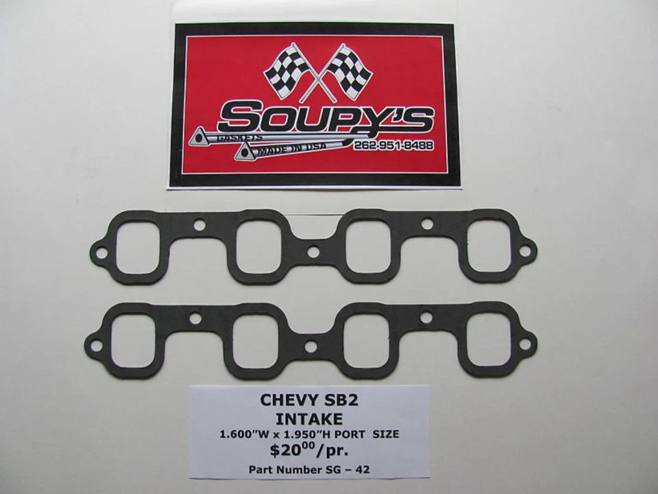 Chevy SB2 Intake Gaskets - Изображение 1 из 1