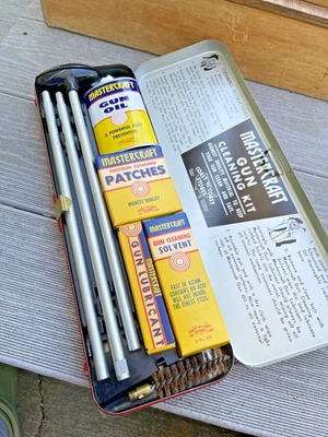 Kit de limpieza de escopeta artesanal Coast To Coast Master 16 Ga. de colección NOS Lata de aceite para pistola Foto 1 de 4