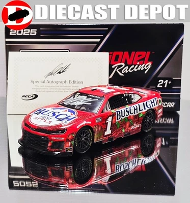 AUTOGRAPHED ROSS CHASTAIN 2025 BUSCH LIGHT APPLE 1/24 ARC DIECAST - Image 1 of 4