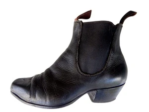 RM Williams Australia 'Santa Fe' Women's Vintage Black Leather Boots - Size US 8 - Picture 1 of 11