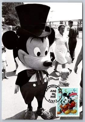 #3914 The Art of Disney Pluto and Mickey Mouse FDC Maxi Card - Image 1 of 2