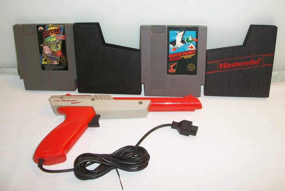 Nintendo NES оранжевый Zapper свет пистолет с Gotcha Sport утка охоты 5 винт игры - Изображение 1 из 4