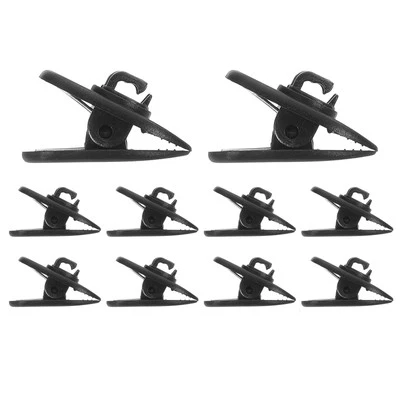 10pcs Headphone Wire Clips 0.94" Length Small Headset Cable Clamp, Black - image 1 of 4