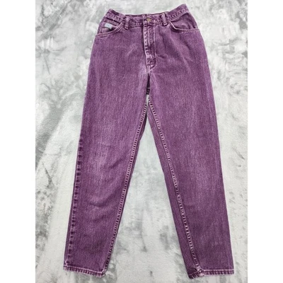 Pantalones de mezclilla Wrangler vintage años 80 para mujer talla 10 X 30 púrpura tiro alto pierna cónica Foto 1 de 4