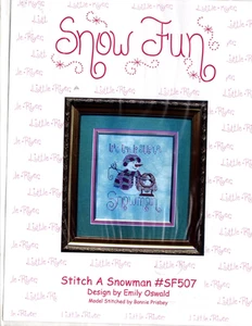 Motif point de croix Little River Designs "Stitch A Snowman" - Photo 1/3