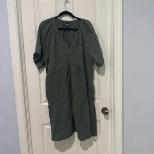 Gap Midi Dress Women Size XXL Green Waffle Knit Loose Flowy Comfort Boho - Picture 1 of 6