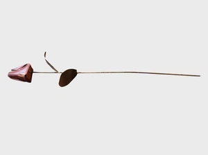 Metall Kupfer Rosenknospe Blume 12" lang Wohnkultur rustikaler Akzent - Bild 1 von 3