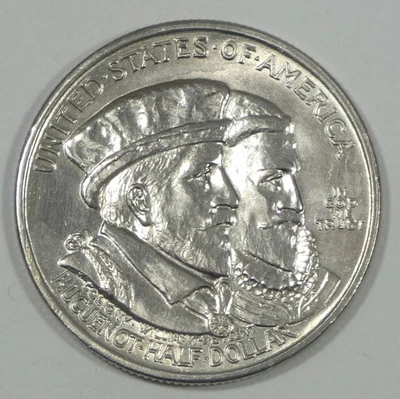 1924 Huguenot-Walloon Tercentenary Commemorative Half Dollar ALMOST UNCIRCULATED - Image 1 of 4
