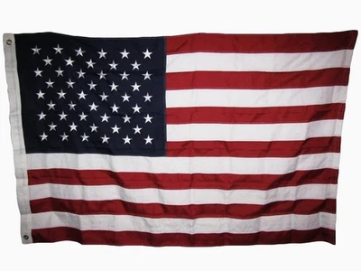 U.S. FLAG 5'x8' DUPONT SOLARMAX NYLON, EMBROIDERED STARS, NYL-GLO COLORFAST DYES - Image 1 of 4