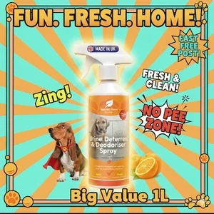 PEE STOP BIG VALUE 1L Cats Dogs Repeat Marking Urine DEODORISER MADE IN THE UK  - Picture 1 of 23