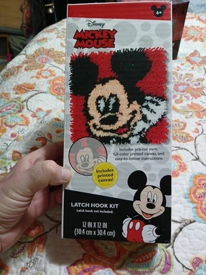 New Dimensions Disney Mickey  Mouse Latch Hook Kit New Ages 6+  - Image 1 of 4