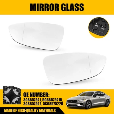 Repuesto de cristal espejo retrovisor térmico lado conductor pasajero para Volkswagen CC 2009-17 Foto 1 de 4