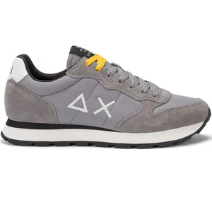 Scarpe Sun68 Tom Solid Sneakers Misto Pelle Grigio - Picture 1 of 3