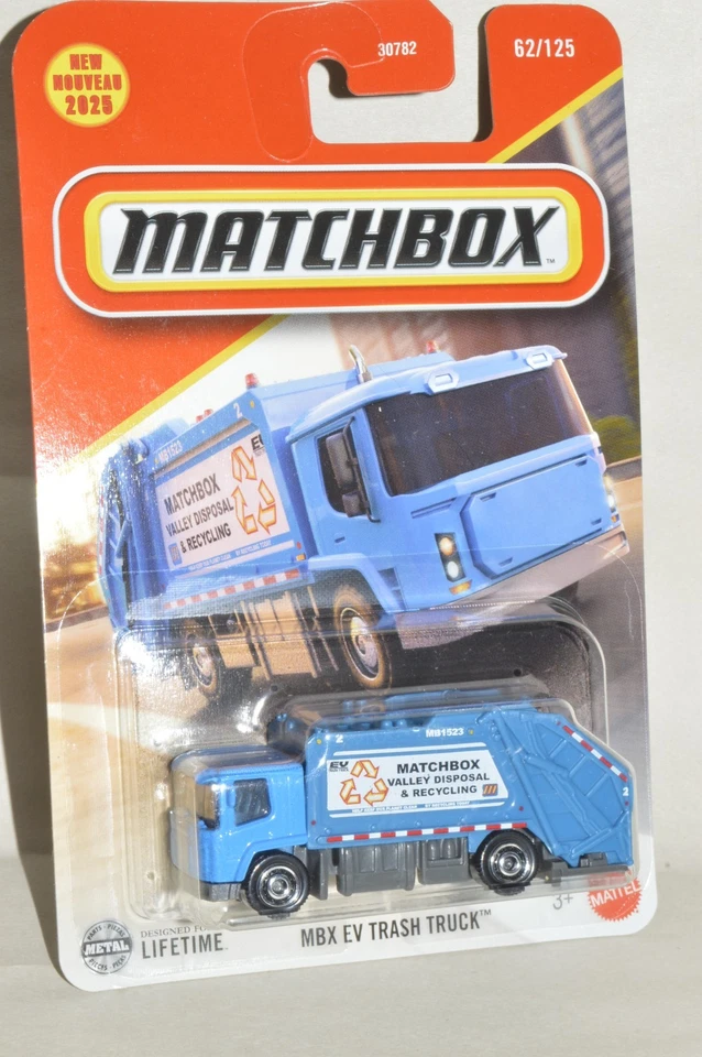 1/87 diecast Matchbox 62/125 MBX EV trash garbage truck - Image 1 of 1