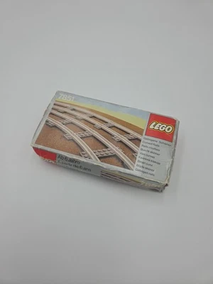 LEGO Curved Rails Railway Train Tracks Set 7851 Vintage 1980 Thin Box SEALED - Image 1 of 2