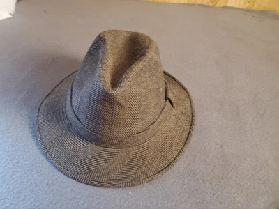 Chapéu de tweed DA9 VINTAGE MEADOS DO SÉCULO MASCULINO ALWAYSON MARROM LÃ CAMELO M/L - Imagem 1 de 4