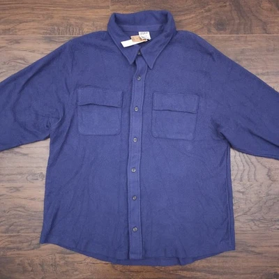 PINK Victoria's Secret Womens Large Blue Fleece Button Up Top NWT Cozy Warm - Image 1 of 4