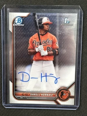 Darell Hernaiz 2022 Bowman Chrome Auto Orioles 1st #CPA-DHZ - Image 1 of 2