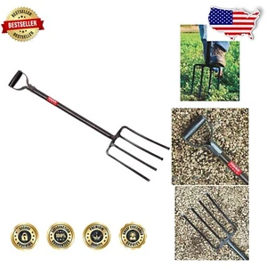 40-Inch Alloy Steel Garden Fork – Professional-Grade 4-Tine Tool for Tough Soil - Picture 1 of 6