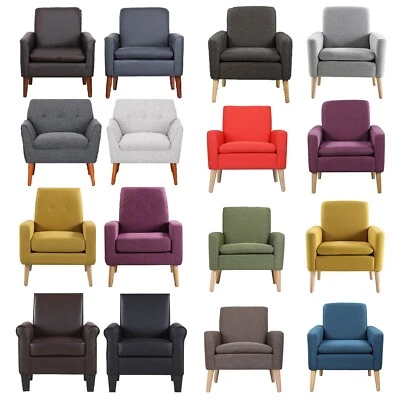 Accent Single Sofa Upholstered Fabric Chairs Arm Chair Furniture Living Room NEW