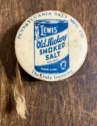 circa 1919 Celluloid Measuring Tape - Lewis Old Hickory Smoked Salt & Lewis Lye Cover
