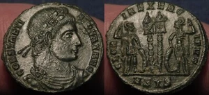 Hermoso EF++ Constantine I AE3 Siscia AD335 2 soldados 2 estándares MRTWN - Imagen 1 de 3