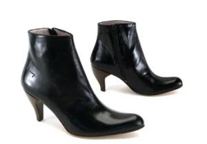 John Fluevog English Breakfast Leder Stiefeletten Größe 7 schwarz - Bild 1 von 2