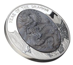 $25 Dólar Dragón Lunar Dragón Madre de Perla Islas Salomón Prueba 2024 - Imagen 1 de 5