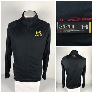 Under Armour Maryland Terrapins Mens XS X Small Jacket Black Lightweight EUC - Picture 1 of 12