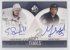 2010-11 SP Authentic Sign of the Times Dual Evgeni Malkin Maxime Talbot Auto