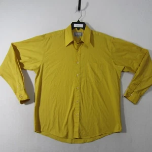 Daniel Ellissa Shirt Men 16-16.5 35/36 Yellow Button Up Long Sleeve Casual 2259 - Picture 1 of 13