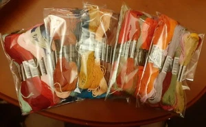 20 Skeins of Mixed Colour Embroidery Threads - Picture 1 of 1