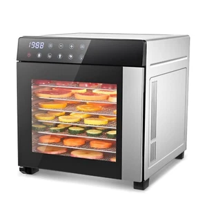 Food Dehydrator 8 Trays Stainless Steel Jerky/Herbs/Veggies/Fruits Dryer Machine - Picture 1 of 15