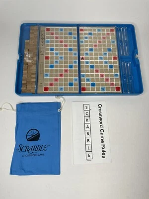 Scrabble Crossword Game Travel Edition (1976 Hard Case) Missing 1 Letter I - Image 1 of 4
