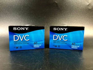 2x Sony DVC 60 Min ~ Digital Video Cassette Premium Mini DV - Picture 1 of 3