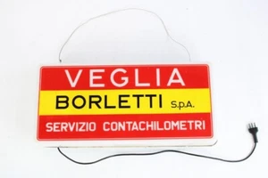 1960-90 Veglia Borletti Servizio Contachilometri Illuminated Sign 250 275 330 Da - Picture 1 of 12