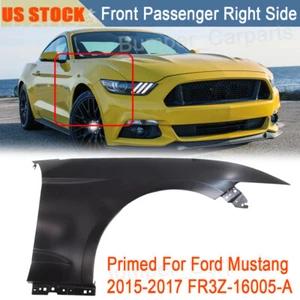 Fender For 2015-2017 Ford Mustang Front Passenger Side Primed Steel - Picture 1 of 15