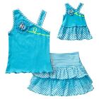 Dollie & Me Girl 4-14 and Doll Matching Blue Tank Scooter Outfit American Girls