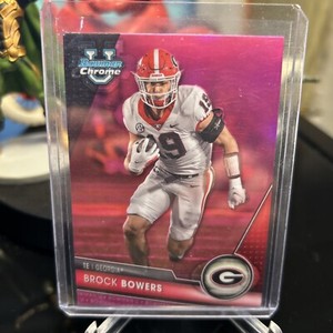 BROCK BOWERS 2023 Bowman Chrome University Pink Refractor #50 RC BULLDOGS 🔥📈